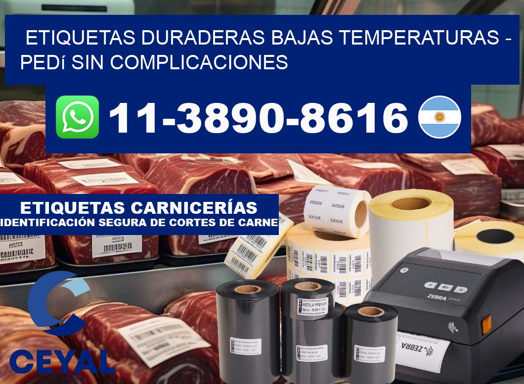 ETIQUETAS DURADERAS BAJAS TEMPERATURAS - Pedí sin complicaciones