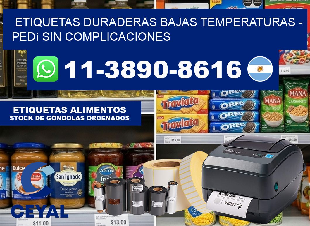 ETIQUETAS DURADERAS BAJAS TEMPERATURAS - Pedí sin complicaciones
