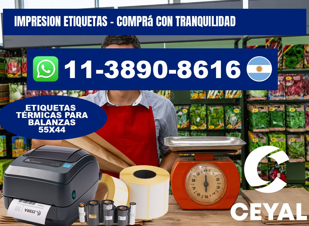 IMPRESION ETIQUETAS - Comprá con tranquilidad