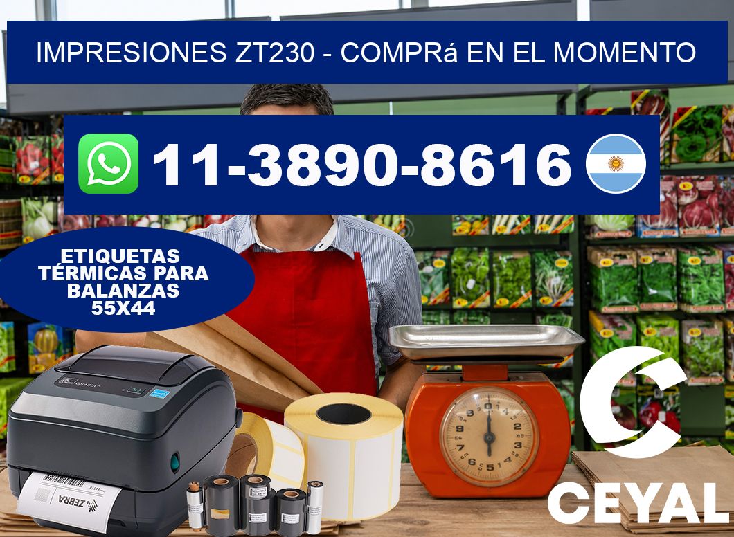 Impresiones ZT230 – Comprá en el momento
