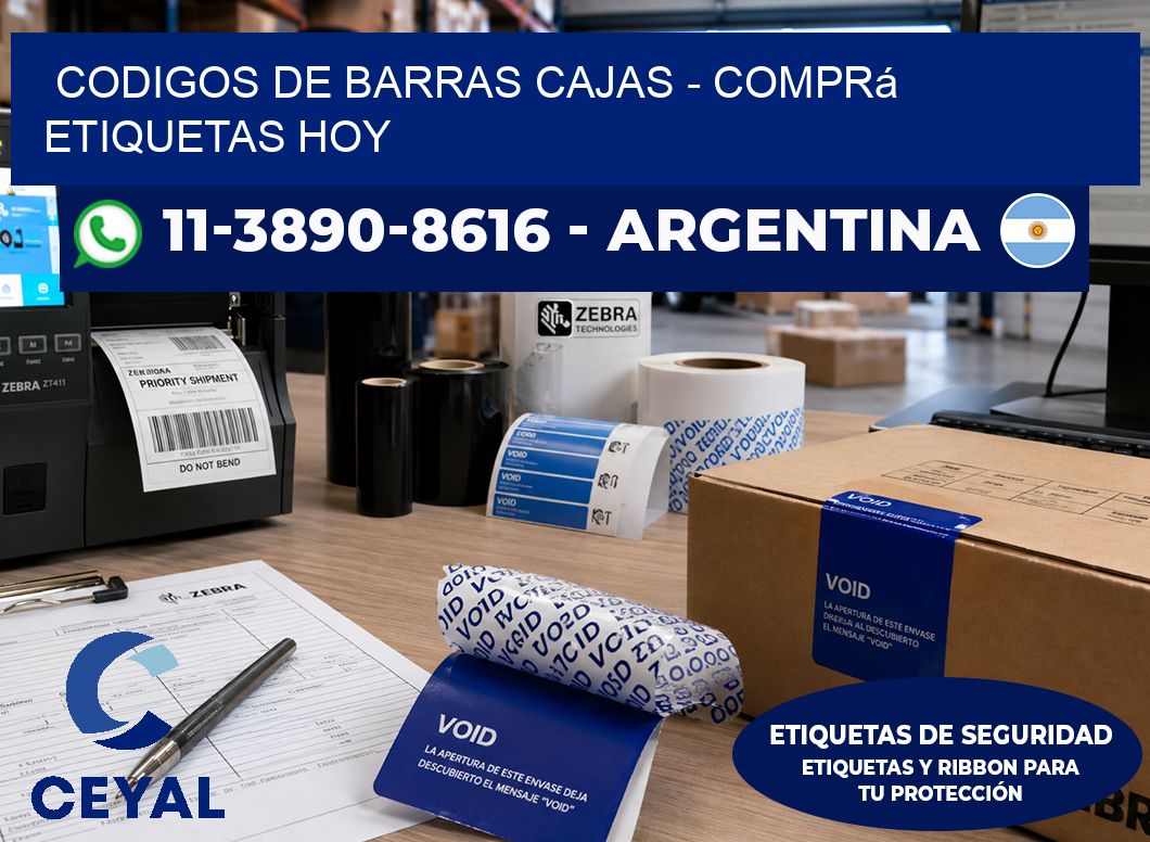 codigos de barras cajas - Comprá etiquetas hoy