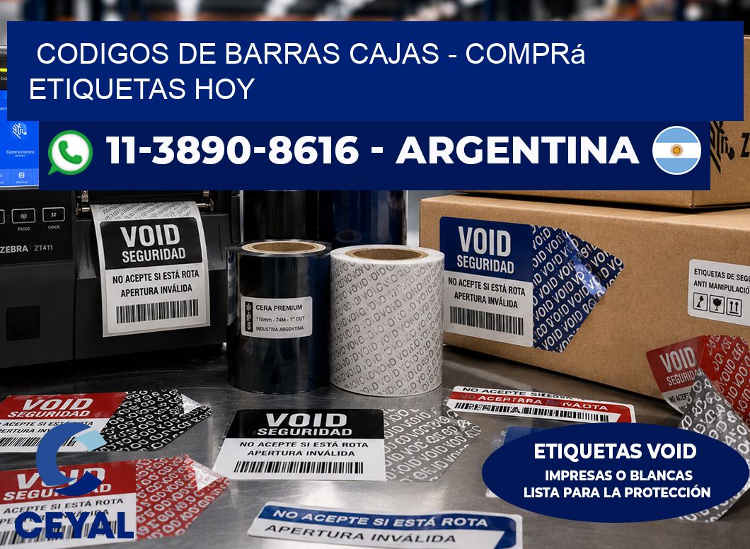 codigos de barras cajas - Comprá etiquetas hoy