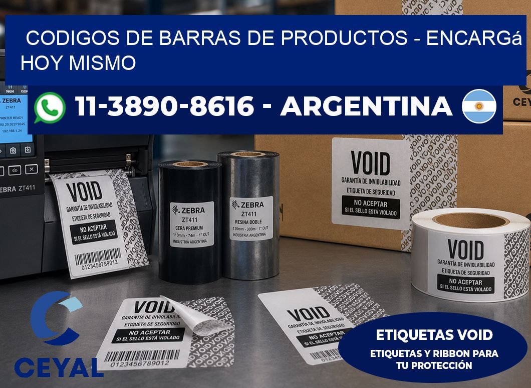 codigos de barras de productos - Encargá hoy mismo