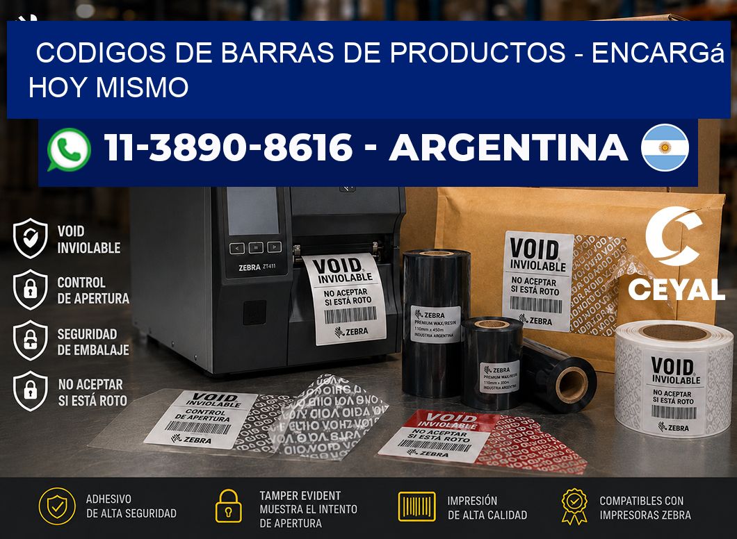 codigos de barras de productos - Encargá hoy mismo