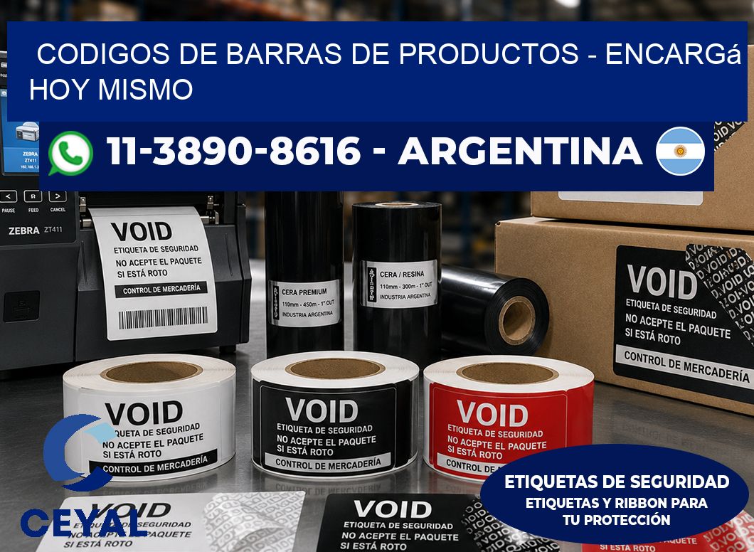 codigos de barras de productos – Encargá hoy mismo