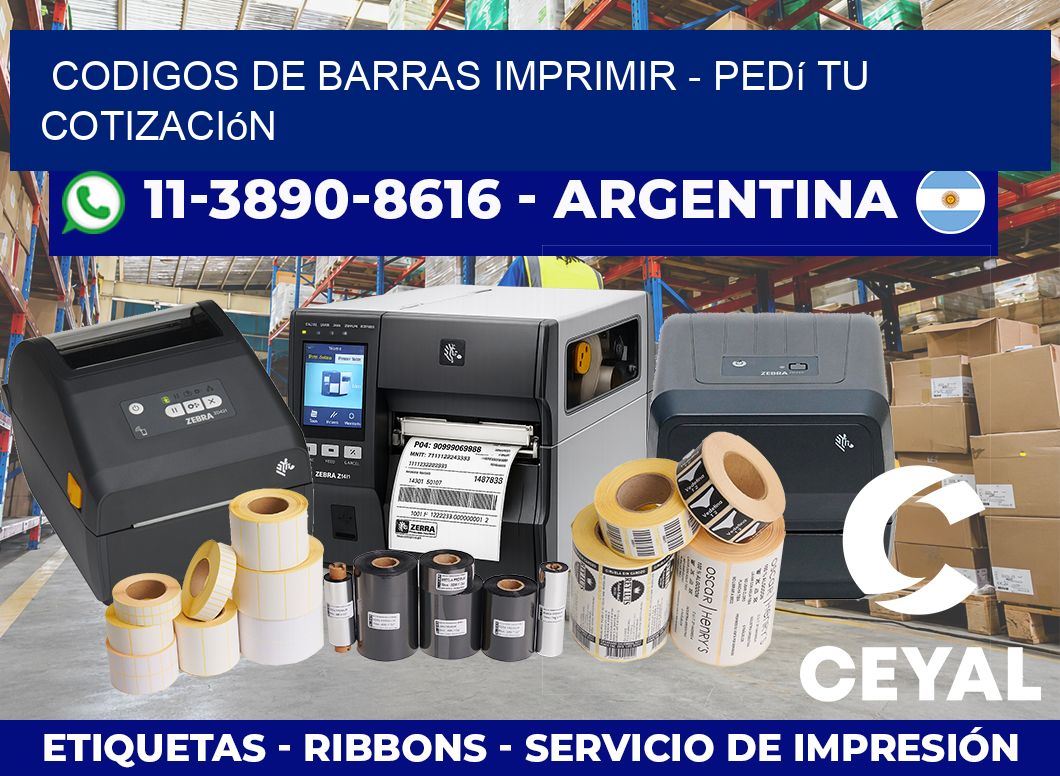 codigos de barras imprimir - Pedí tu cotización