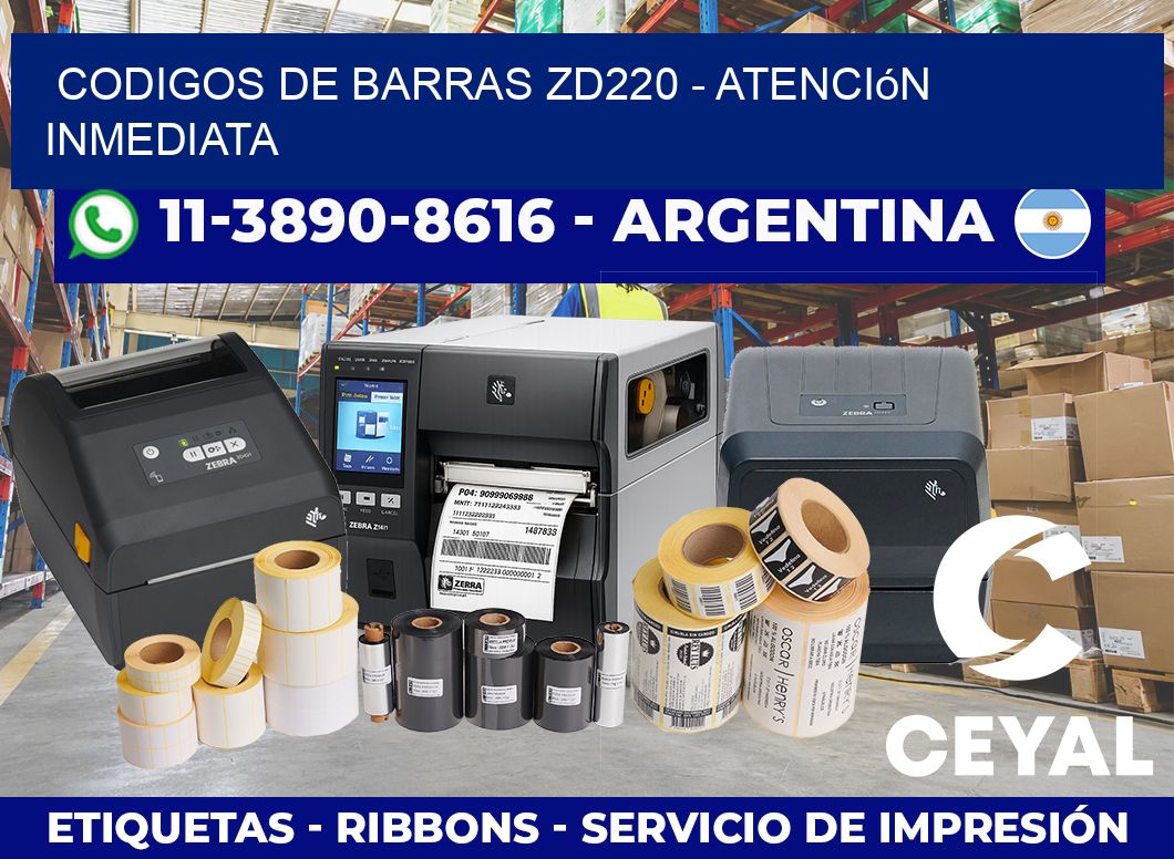 codigos de barras zd220 - Atención inmediata