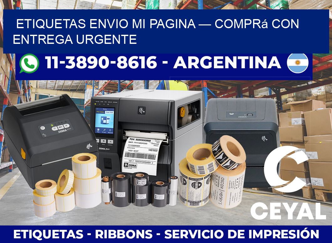 etiquetas envio mi pagina — Comprá con entrega urgente